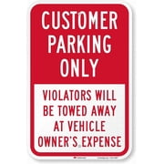 Garage Decor Sign Customer Parking Only-Violators Towed Away Safety Sign Caution Warning Sign Tin Metal Decor Sign 8x12