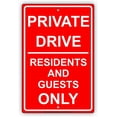 thumbnail image 1 of Garage Decor Sign Private Drive Residents and Guests ONLY Restriction Safety Sign Caution Warning Sign Tin Metal Decor Sign 8x12, 1 of 1
