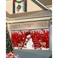 thumbnail image 1 of Garage Door Banner Cover 6 x 13 ft, Christmas Snowman Elk Red Christmas Balls Pine Leaves Red Christmas Garage Door Decorations Holiday Christmas Backdrop Decor for Winter New Year Xmas Party, 1 of 6