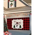 thumbnail image 1 of Garage Door Banner Cover 6 x 13 ft, Christmas Snowman and Snowflake Red and Black Buffalo Plaid Christmas Garage Door Decorations Holiday Christmas Backdrop Decor for Winter New Year Xmas Party, 1 of 6