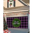 thumbnail image 1 of Garage Door Banner Cover 7 x 16 ft, Merry Christmas Wreath Buffalo Purple and Black Plaid Christmas Garage Door Decorations Holiday Christmas Backdrop Decor for Winter New Year Xmas Party, 1 of 6