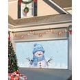 thumbnail image 1 of Garage Door Banner Cover 7 x 8 ft, Light Blue Christmas Snowman with Cap Xmas Tree Snowflake Christmas Garage Door Decorations Holiday Christmas Backdrop Decor for Winter New Year Xmas Party, 1 of 6