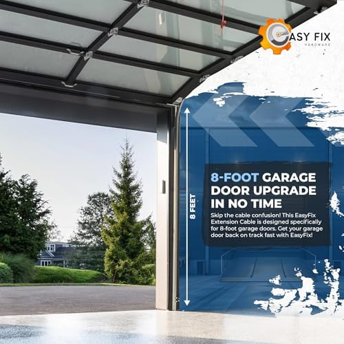 Garage Door Extension Spring Cable Wire - Safety Cable 7 or 8 Feet ...