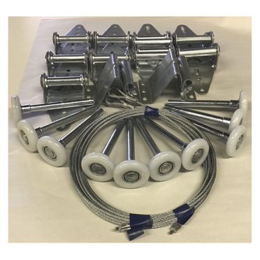 Light Duty Garage Door Hardware Kit - For 16x7 Or 18x7 Doors With Quiet Nylon Rollers