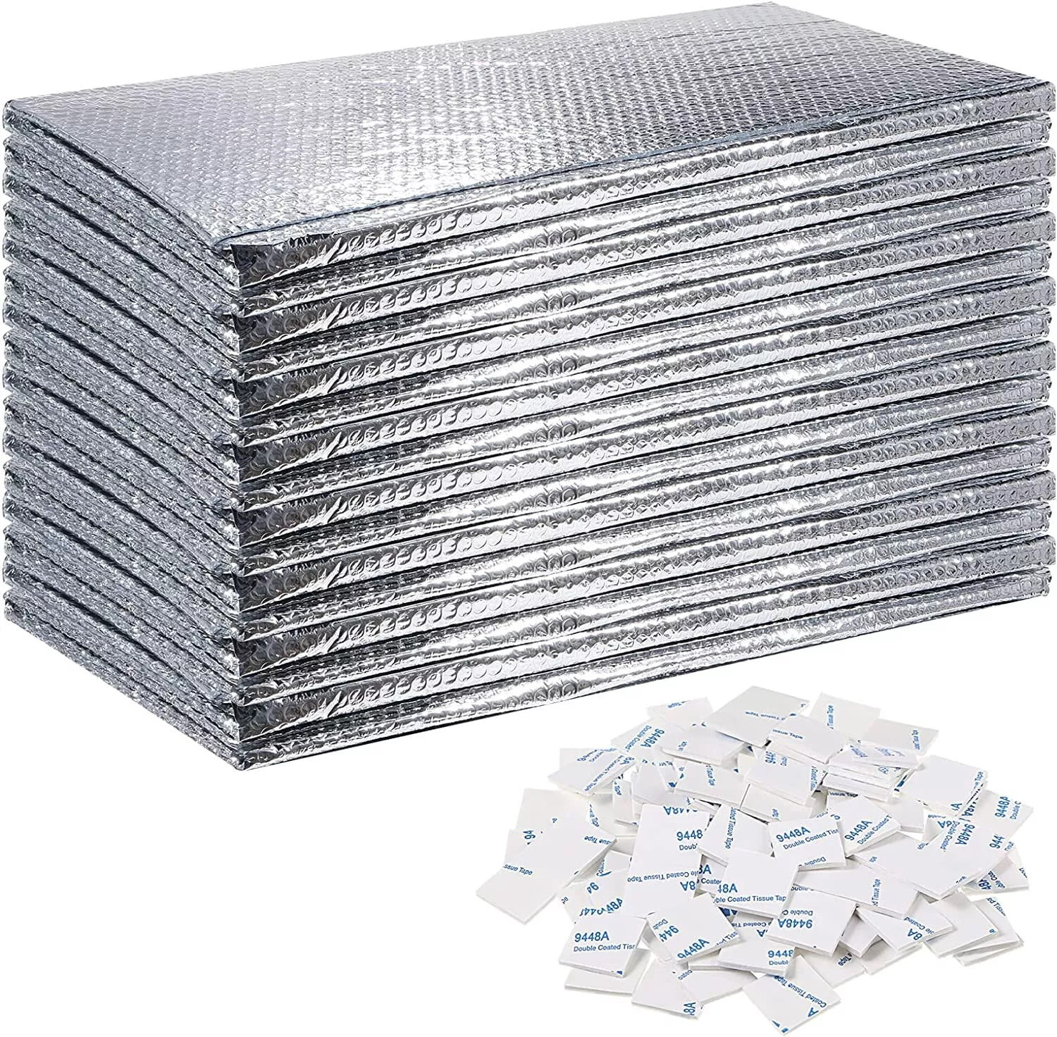 Garage Door Insulation Kit (16 Pieces) REFLECTIVE FOAM Panels 24"x48" SHEETS