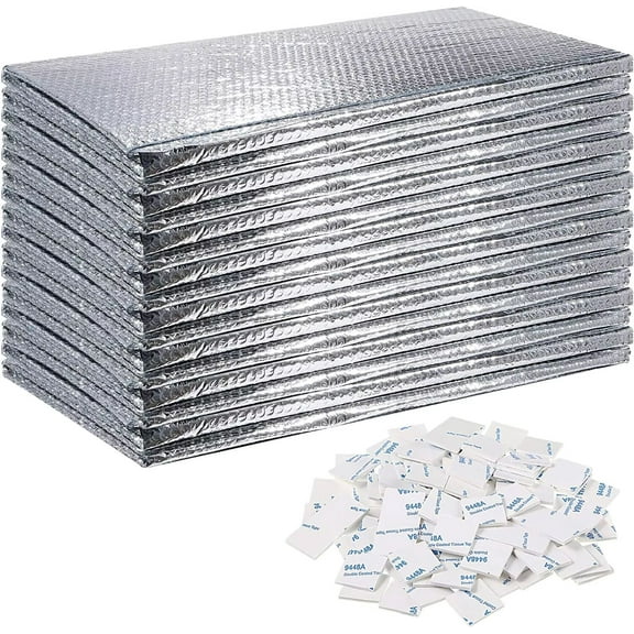 Garage Door Insulation Kit 20 PRE-CUT PCS: REFLECTIVE FOAM Panels 24x48" SHEETS
