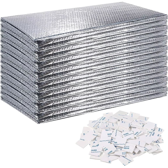 Garage Door Insulation Kit 24 PRE-CUT PCS: REFLECTIVE FOAM Panels 24x48" SHEETS