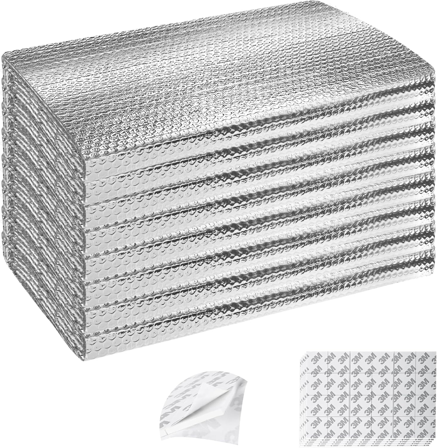 SmartGARAGE R-8 Garage Door Insulation Kit – For Two Car Garage Door (18' Wide X 7' Tall), Aluminum Panels