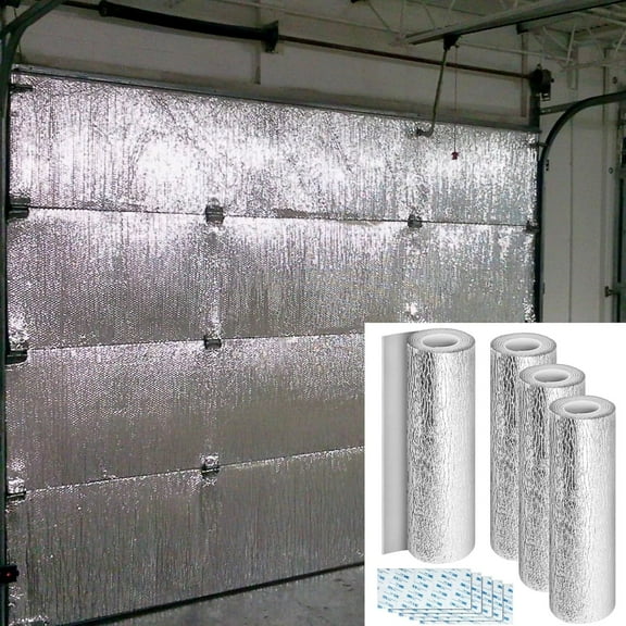 Garage Door Insulation Kit Fits 9' x 8', 4 Rolls Garage Door Insulation 2' x 9'