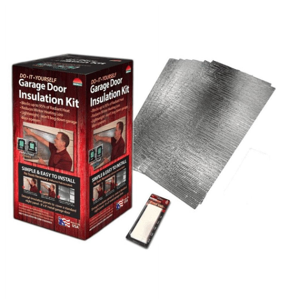 Garage Door Insulation Pre - Cut 8 Panel (24" x 48") - Foil Reflective ...