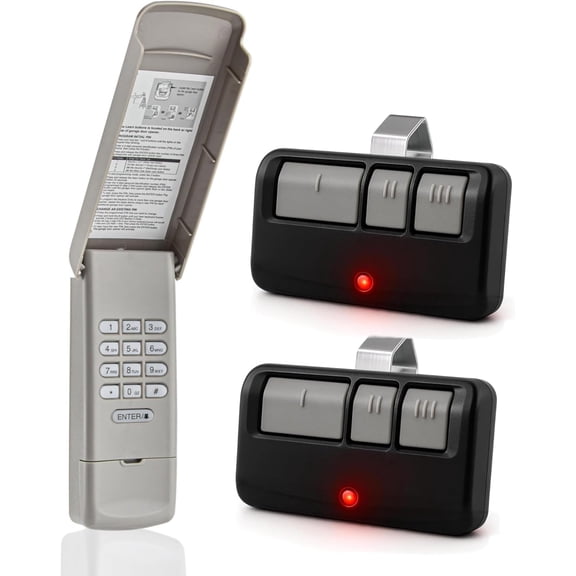 Garage Door Keypad 877MAX + 2 Pack 893MAX Garage Opener Remote, Compatible with LiftMaster Chamberlain Craftsman Openers