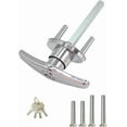 thumbnail image 1 of Garage Door Lock T-Handle Locks Latch Replacement Parts with 4 Keys, Mounting Hardware Included, Fit 1-3/8" to 2" Thick Doors, T-Handles Locking Set for Garage Door - 1pack, 1 of 6