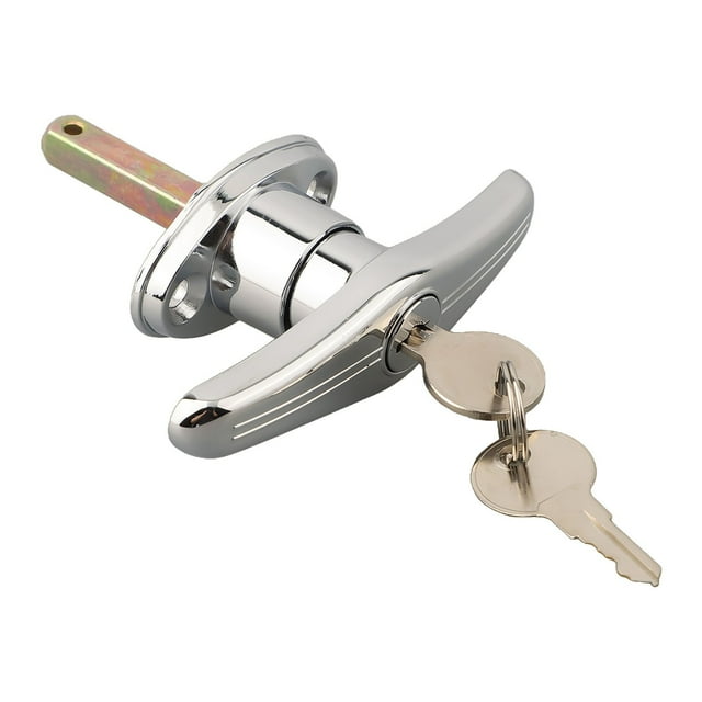 Garage Door Lock T Handle Rear Fix Keyed To Differ Caravan Garage Shed
