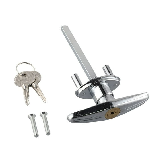 Garage Door Lock With 2/4 Keys T-Type Garage Lock Door Lock Cylinder Lock Crook Cross Lock For Caravan Motorhome Door Hardware