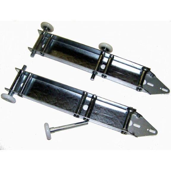 Garage Door Low Headroom - Quick Turn Brackets with Premium Nylon Rollers - Pair