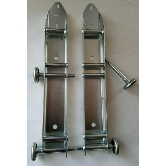 Garage Door Low Headroom Quick Turn Brackets with Steel Rollers - Pair