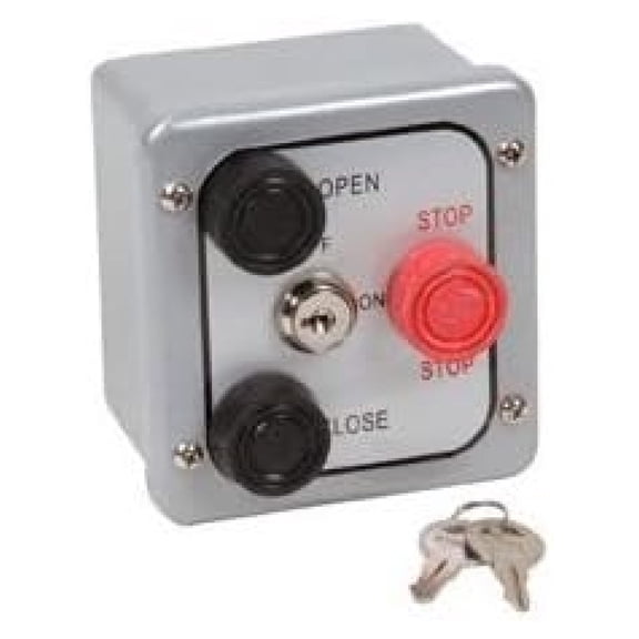 Garage Door Opener Exit 3-Button Control Station 3BXL-104 Lockout Control Station