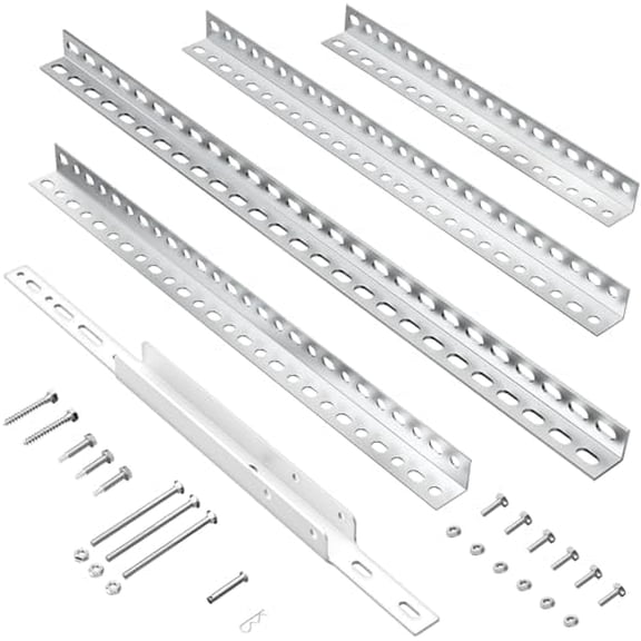 Garage Door Opener Hanging kit, Universal Garage Door Opener Installation Kit, Galvanized Garage Door Angle Iron Bracket and Mounting Hardware
