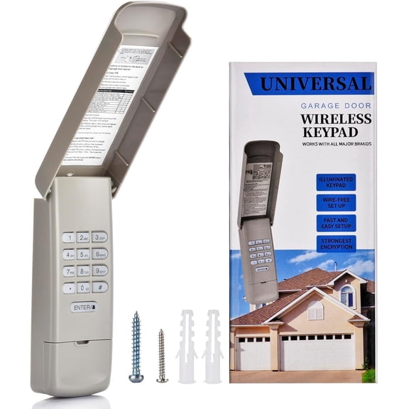 Garage Door Opener Keypad Compatible with 877MAX for Chamberlain Craftsman Garage Door Openers Since 1993, Keypad Keyless Entry, +2.0 Garage Keypad