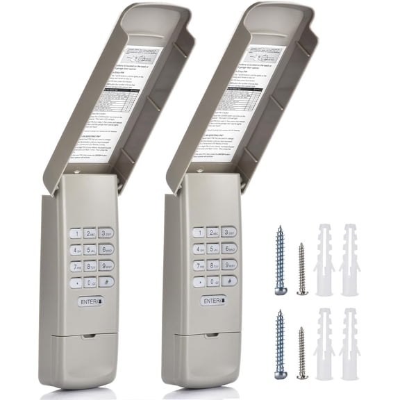 Garage Door Opener Keypad Compatible with 877Max Chamberlain LiftMaster Craftsman Openers Since 1993Wireless Keyless Entry, Security +2.0 Keypad(2 Pack)