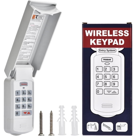 Garage Door Opener Keypad Replacement Compatible with All Intellicode CodeDodger and DIP Switch Garage Door Openers, Wireless Keypad Keyless Entry GK-R OKP-BX, 315/390 MHz