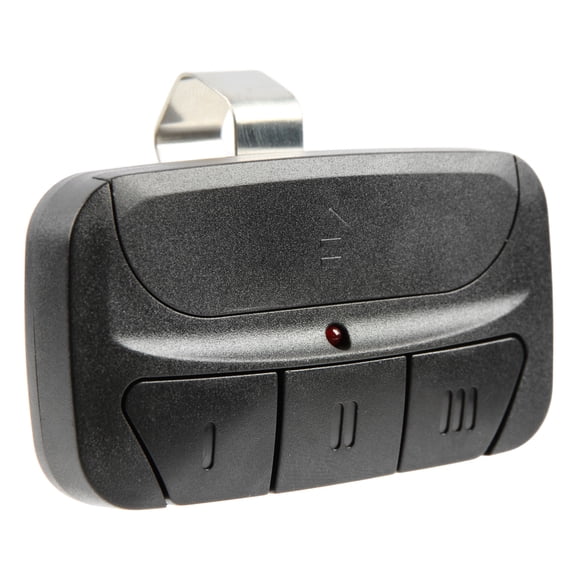Garage Door Opener Remote 3-Button Visor Control Replacement with Black Modern Case for Liftmaster Chamberlain Craftsman (893MAX, 891LM, 893LM) Yellow Learn Function