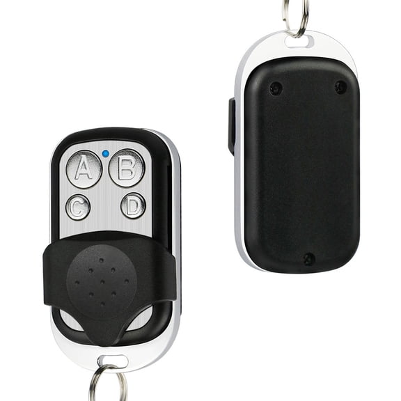 Garage Door Opener Remote Control 433MHz Copy Remote Controller Metal Clone Remotes 4 Buttons Cloning Key Fob Garage Duplicator Remote Control Key Fob with Cover Protection