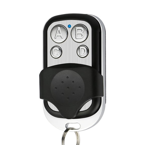 Garage Door Opener Remote Control 433MHz Copy Remote Controller Metal Clone Remotes 4 Buttons Cloning Key Fob Garage Duplicator Remote Control Key Fob with Cover Protection