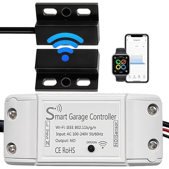 Garage Door Opener  WiFi Garage Controller Garage Door Opener Controller Compatible with Alexa  Assistant   SmartLife App Remote Control No Hub Required