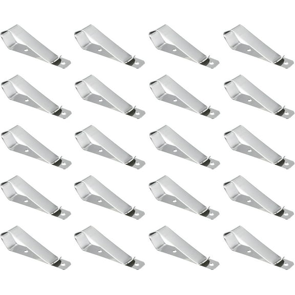 Garage Door Remote Visor Clip, Remote Visor Clips Replacement for Garage Door Remote Openers (Silver, Pack of 20)