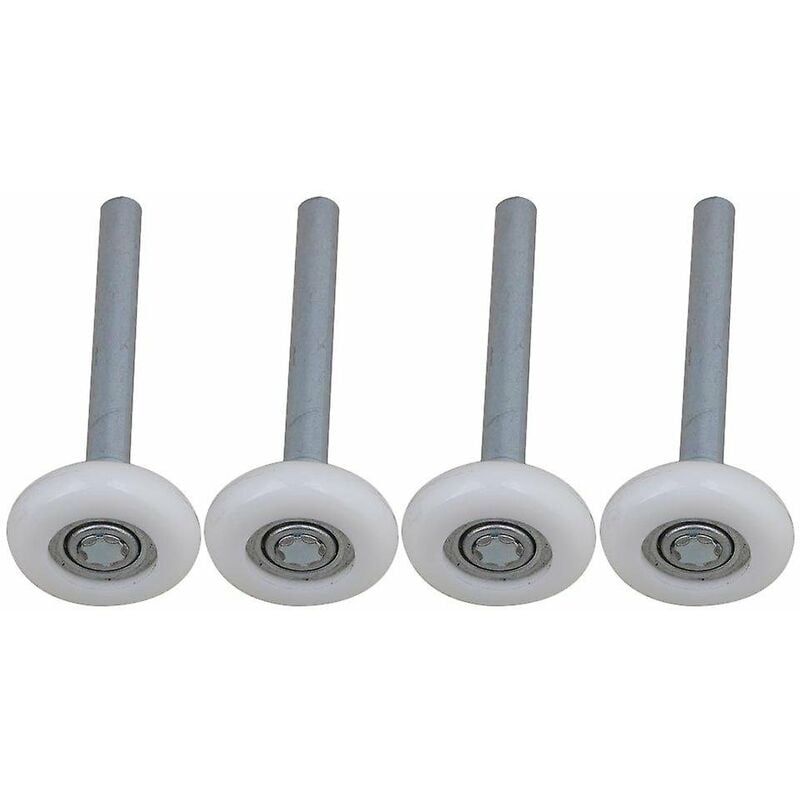 Garage Door Rollers, 4 Pack Nylon Sealed Ball Bearing Garage Door Rollers with 115mm Shaft