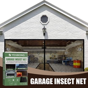 Garage Door Screen For 2 Car 13.1x6.5FT,Magnetic Screen Garage with Retractable Fiberglass Mesh and Heavy Duty Weighted Bottom,Easy Assembly & Pass,Hands Free Screen Door w/ Magnets for Garage/Patio