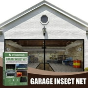 Garage Door Screen Kit with Double Doors, Self-Sealing Fiberglass Mesh, Easy-to-Install Door Curtain for Bug-Free Garage Space
