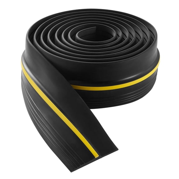 Garage Door Seal Strip 12 FT, Universal Weatherproof Floor Seal, Thick PVC Garage Door Bottom Replacement, Adhesive Weather Stripping, Black