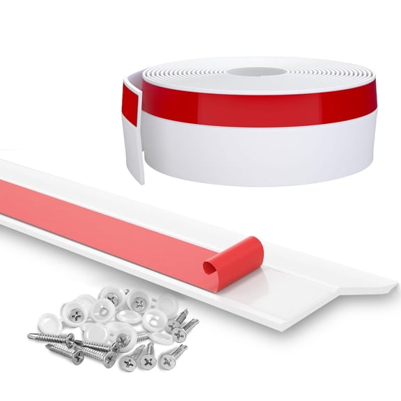 Garage Door Seal Top and Sides - 40 Ft Garage Door Weather Stripping Side Seal, Heavy Duty Weatherproof TPE, Insulates, Prevents Drafts, Easy Installation for Homeowners and DIYers