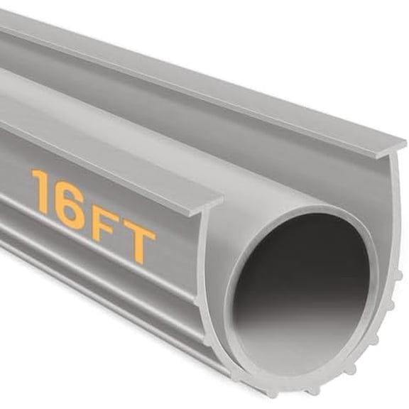 Garage Door Seals Bottom Rubber,Weather Stripping Sealing Strip Replacement,Universal Weatherproof Threshold Buffering (Grey, 16 Ft)