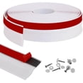 thumbnail image 1 of Garage Door Top and Sides Seal Strip, Universal Weather Stripping, Self-Adhve Weatherproofing Molding Trim with 40 Sets of Screws (White, 32.8 FT), 1 of 3