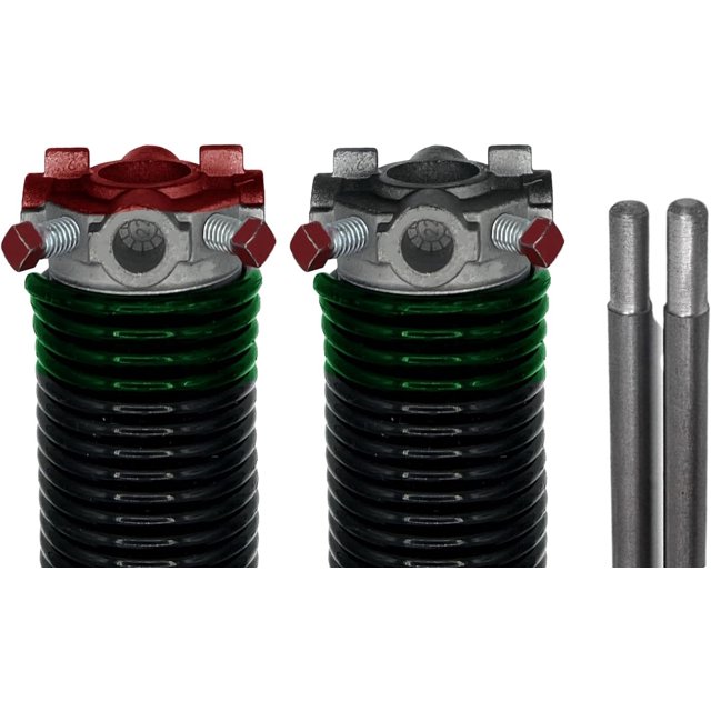 Garage Door Torsion Springs, Pair of 0.234 x 2 x 28 in, 16000 Cycles, Electrophoresis Black Coated for Replacement, Garage Door Springs with