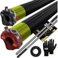thumbnail image 1 of Garage Door Torsion Spring 207x1.75x25 for Left and Right Side of Garage with 1" Nylon Bushing, Gloves, and Winding Bars | 5-Year Warranty Min. 30,000 Cycles, 1 of 6