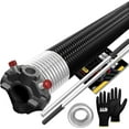 thumbnail image 1 of Garage Door Torsion Spring 218x2x28 Black Cone for RIGHT SIDE of Garage Door with 1" Steel Bearing, Gloves, and Winding Bars | 5-Year Warranty Min. 30,000 Cycles, 1 of 6