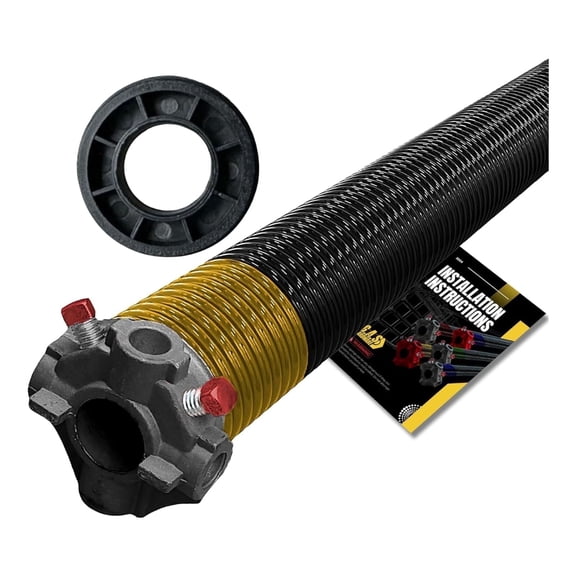 Garage Door Torsion Spring 250 x 2 x 34 Black Cone for Right Side of Garage Door with Nylon Bushing| Precision E-Coating 5-Year Warranty Minimum 30,000 Cycles
