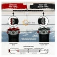 thumbnail image 1 of Garage Door Torsion Spring 273x2x36 for Left Side of Garage Door with 1" Steel Bearing and Winding Bars Precision E-Coating 5-Year Warranty Minimum 30,000 Cycles (Red Cone), 1 of 6