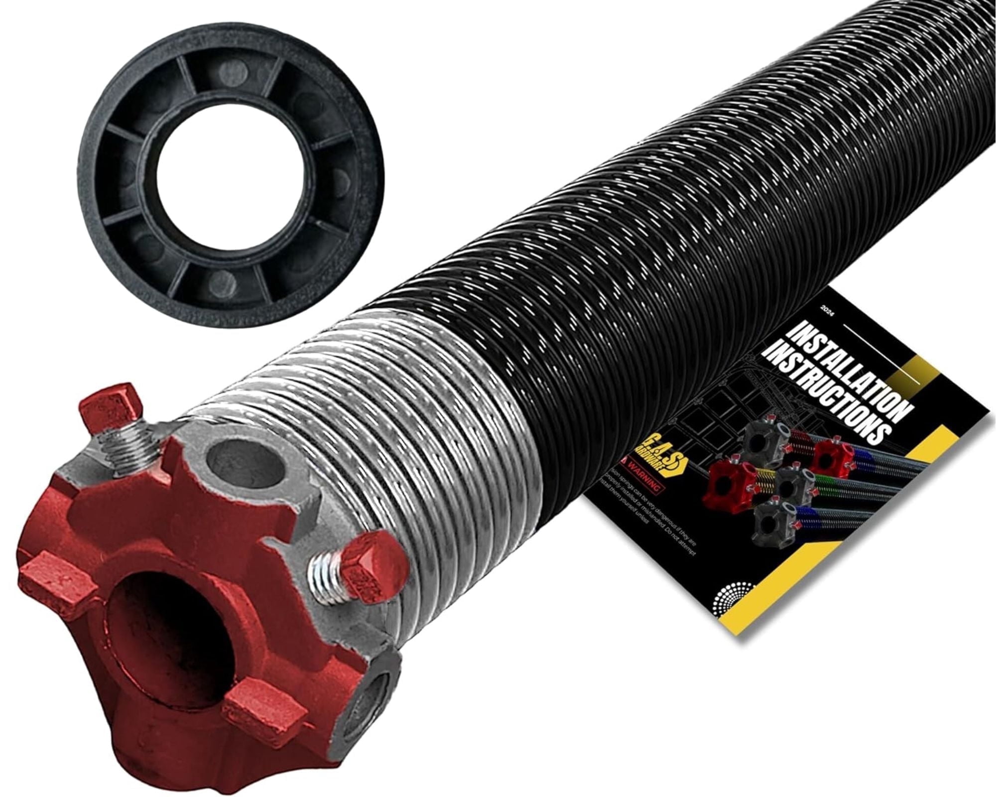 Red Cone Spring Garage Door Torsion Spring 295x2x49 for Left Side of Garage Door - RED ...