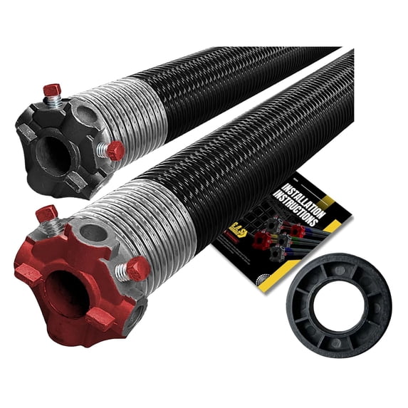 Garage Door Torsion Springs (0.218x2x24) - Pair | 1" Nylon Bushing | Left and Right Hand Wound Replacement (Pair)