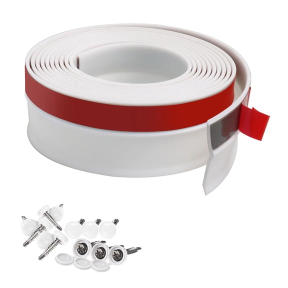 Garage Door Weather Stripping Seal 40ft White Universal Rubber Trim