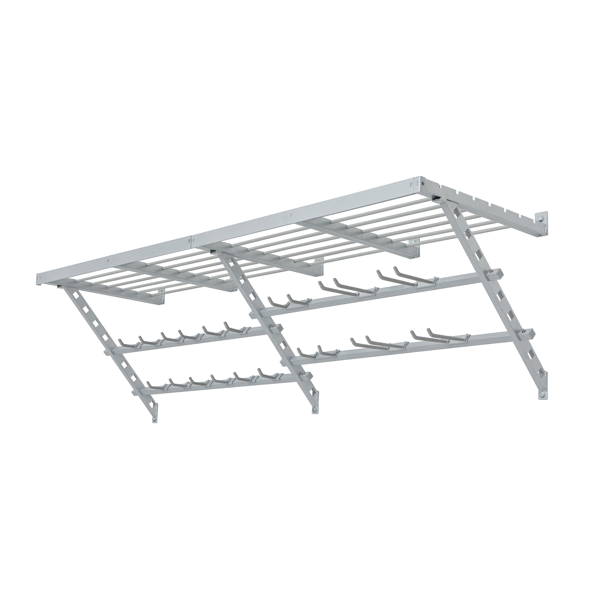 Garage Essentials 64-Inch White Steel Wall-Mounted Utility Shelf Kit