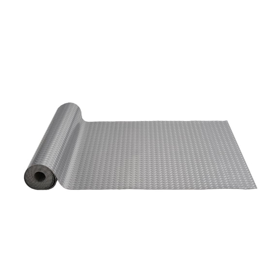 Garage Floor Mat 4.9x19ft Vinyl Flooring Roll, Anti-Slide Garage Mats for Cars, Gyms, Boats - 93 sqft PVC Covering