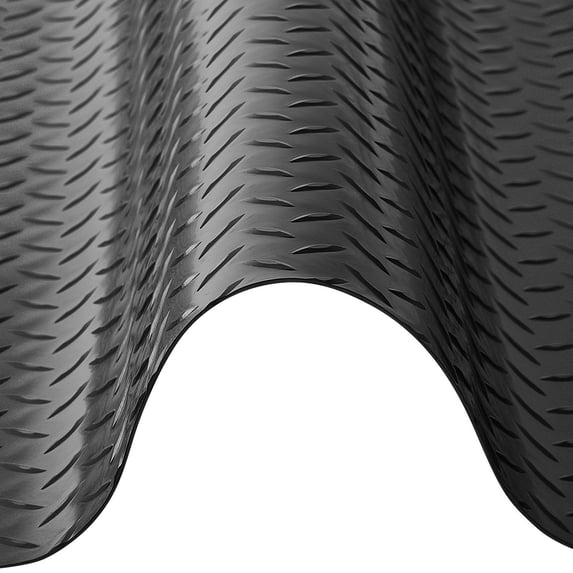 Heavy Duty 4x10 ft Garage Floor Mat, 2.2 mm Thickened PVC Diamond Plate Protector