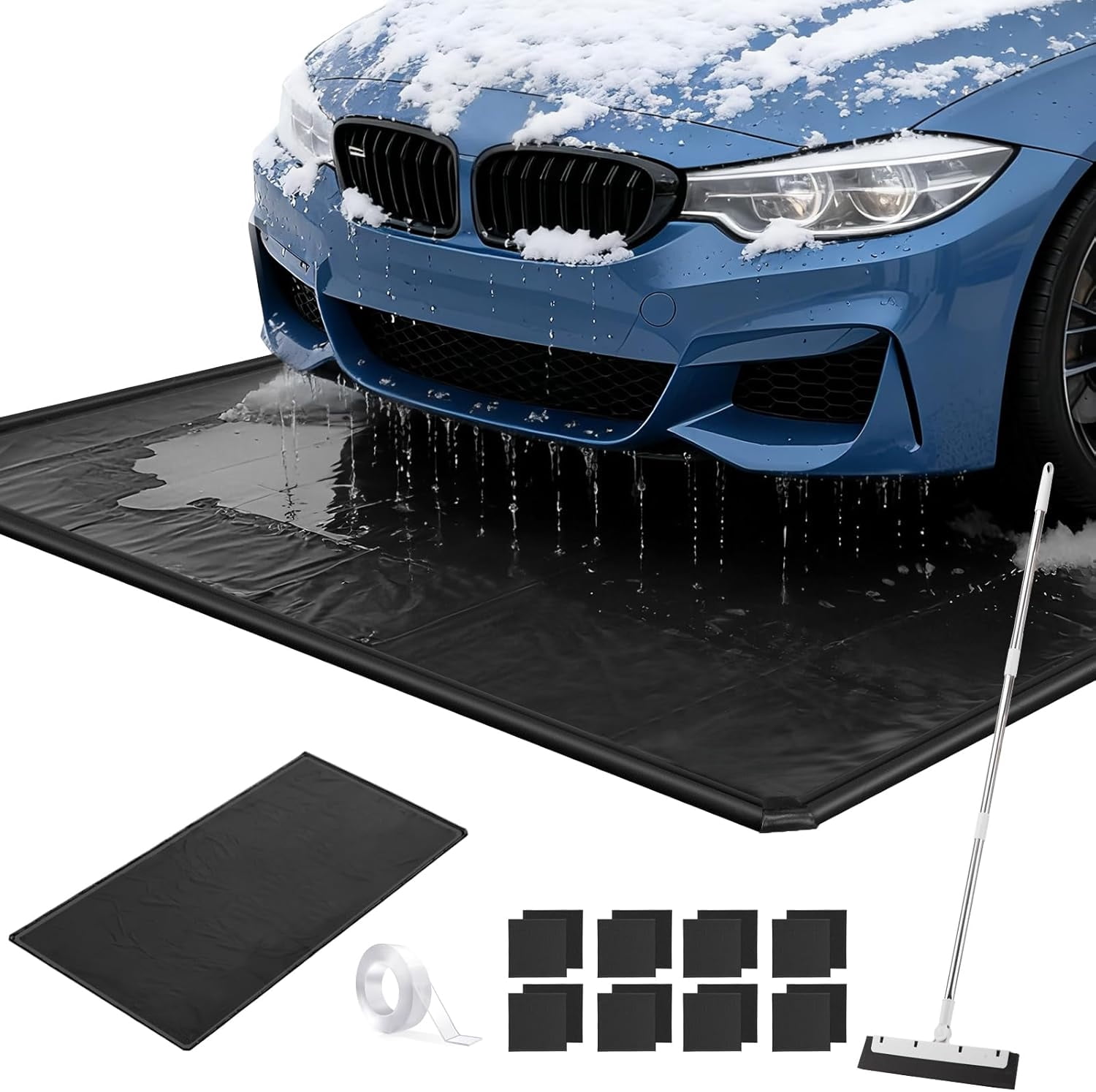 Garage Floor Mat, Containment Mats for Under Car with Raised Edge ...