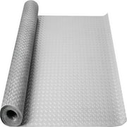 Garage Floor Mat Diamond Plate PVC Vinyl Flooring Rolls Non-Slip 2.5mm Thick